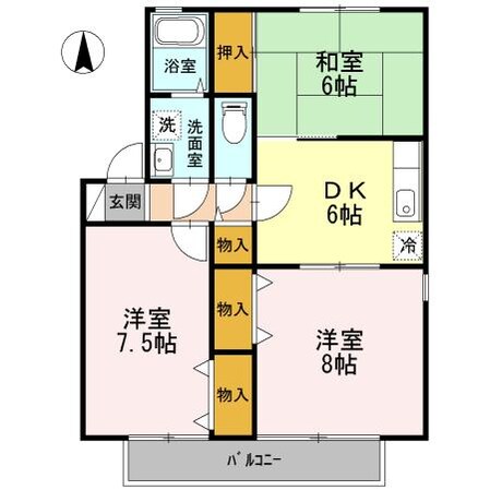 リール・ロージェ Ａの物件間取画像